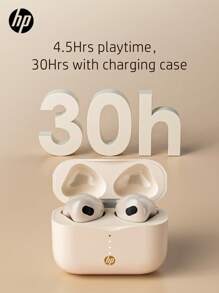 HP 无线蓝牙耳机，5.3 自动配对，长达 30 小时播放时间，带麦克风，兼容 iPhone 和安卓系统，适用于游戏、音乐等多种用途，是节日和圣诞节的理想礼物，也是秋冬季的必备单品，支持 USB Type-C 充电。 - 白色 - 查看 6
