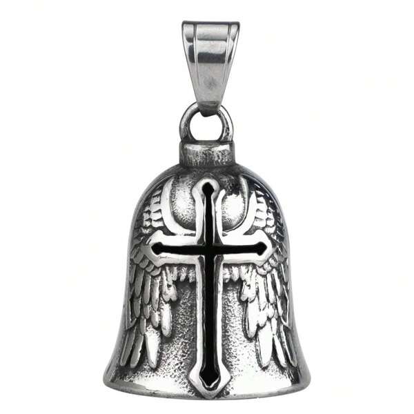 1 pieza Campana guardiana de motocicleta vintage de diseño 3D, diseño retro de alas, amuleto de buena suerte para motociclistas, estilo punk de aleación, trampa del espíritu maligno, regalo personalizado para el Día de la Madre, regalos de última hora, ideas para el Día de la Madre, regalos para el Día de la Madre, tarjetas hechas a mano para mamá, mejores regalos del Día de la Madre por menos de $50