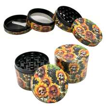JBNG 2 Inch/50mm Skull Shaped Metal Herb Grinder, Garden Themed