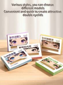 200片双眼皮贴，配1个涂抹工具，自然隐形双眼皮贴，提拉眼皮，超隐形仿生蜂窝设计，瞬间提拉眼部，适用于各种类型的单眼皮不对称，化妆，价格实惠，房间装饰，梳妆台，旅行，卧室，化妆配件，价格实惠，圣诞礼物，化妆品，化妆工具，便宜货，礼物，女士礼物，圣诞礼物 - 彩色 - 查看 3