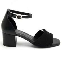 Summer Fashion Versatile Minimalist High Heel Sandals - Black - View 5