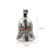 1 条装朋克复古铃铛吊坠项链翅膀天使项链男士珠宝适合日常装饰和耶稣升天日 - 十 - 查看 5