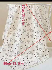 80*80cm Couverture de mousseline douce et respirante pour bébé nouveau-né, absorbante