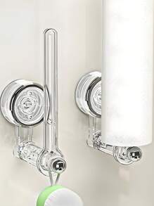 1pc Suction Cup Kitchen Towel Holder, For Home Use, No Drilling Required, Maximizes Countertop Space