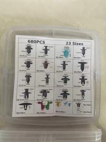 725 Pcs Car Repair Kit - Universal Car Body And Interior Fasteners And Tools Includes Clips, Rivets, Push Pins And Removal Tools - Great For Cars, Trucks And Motorcycles - Comprehensive Set Of 23 Different Sizes , Great For Windshield, Door Trim, Bumper And Repair , Nylon Construction Ensures Long-Lasting Use , Easy To Install And Remove, Car Retaining Clip Kit