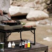 15 Inch Silicone Stove Top Shelf Magnetic For Kitchen Gadgets, Soft Flexible Strong Magnetic Heat Resistant Spice Rack Kitchen Organizer For Over Stove - Black - View 5