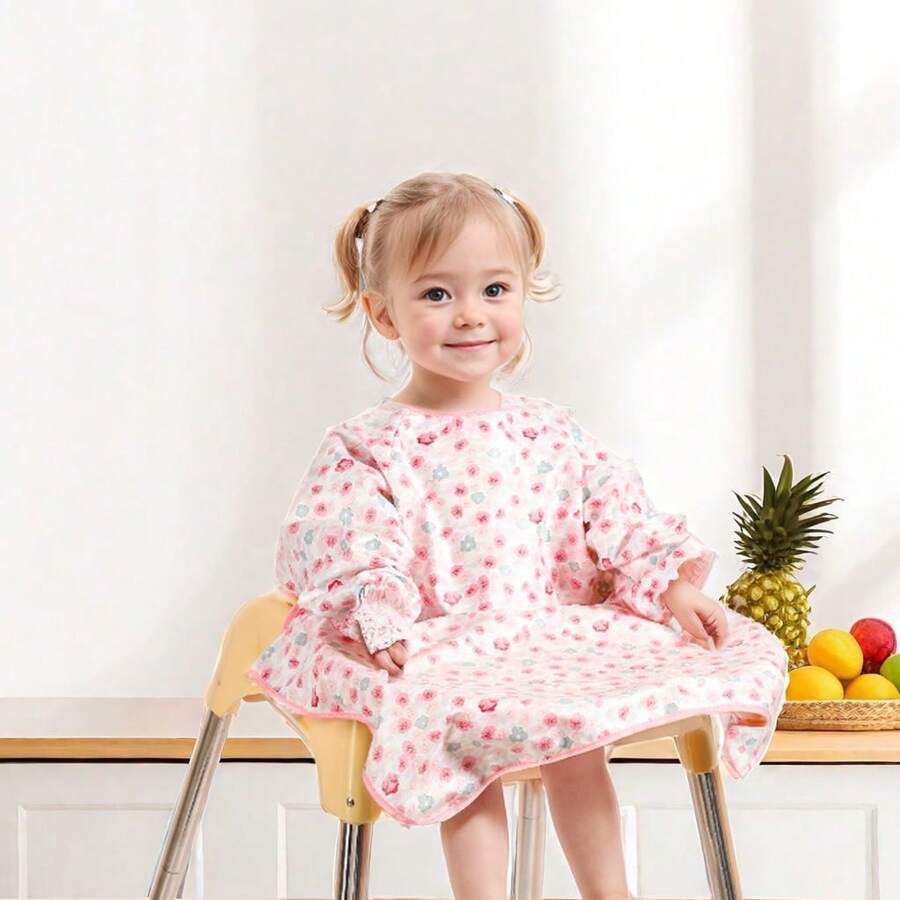 一件式婴儿用餐罩衣（带防水围兜） - 彩色 - 查看 1