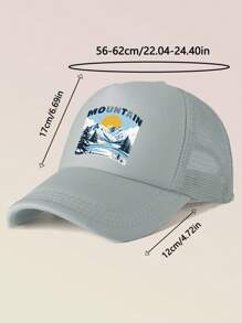 1 pieza Gorra de béisbol unisex, nuevo sombrero de moda, diseño de malla transpirable, cómoda gorra casual para deportes al aire libre de uso diario