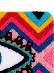 1 件彩色矩形条纹雪尼尔魔鬼之眼熨烫补丁个性化 DIY 服装配饰刺绣缝纫熨烫补丁贴花徽章服装装饰补丁适用于衣服、鞋子、包包 - 彩色 - 查看 6