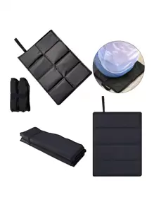 1 件可折叠徒步座垫,坐垫泡沫垫超轻防水适用于户外、露营、野餐、体育场 - 黑色 - 查看 11