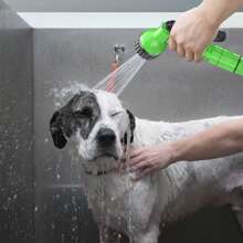 Vandise 75FT Expandable Garden Hose Pipe Lightweight, 3 Times Expanding Hose, Leak Proof, Flexible Hosepipes For Garden With 7 Function Spray Nozzle, No Kink Water Hose, Brass Fitting, 1/2" Solid Brass Connectors, Lightweight No-Kink Flexible Water Hose, Garden Hose Outdoor, Expandable Garden Hose Heavy Duty Garden Hose Flexible Telescopic Water Pipe Lightweight Water Hose 75ft, Retractable, Brass Alloy Connector, For Gardens, Patios And Cars, Flowers (Black/ Blue/ Green) - Green - View 5