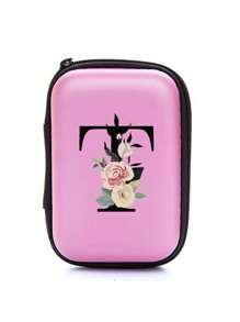 Pink EVA Material A-Z Letter Storage Bag, Travel Data Cable + USB Cable Storage Bag, Electronic Product Storage Box, Can Store Data Cables, Chargers, Earphones, Etc., Music Festival Earplug Storage Bag, Essential Travel Tech Accessories Storage Bag, Zipper Wallet-Style Storage Bag, Meeting Your Daily Storage Needs. Suitable For Travel, Work, School, Dorm Storage. - Multicolor - View 30