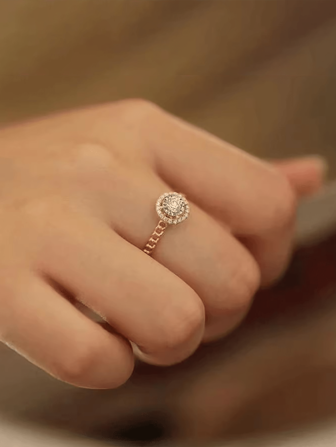 1 件时尚奢华锆石戒指，适合女性在婚礼和派对上佩戴，S925 纯银戒指