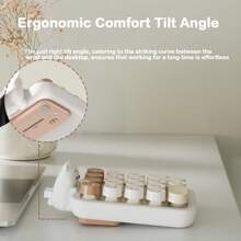 MOFII MOFII Portable 2.4G Wireless Number Keyboard 18 Keys Retro Round Keycads Wireless Keyboard Cute Bear Colorful Numeric Keypad For PC/Desktop/Laptop