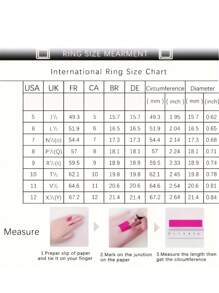 1 件 925 纯银简约迷你珠子设计戒指，镶嵌合成锆石，优雅女士风格，非常适合订婚、求婚或送礼 - 銀色 - 查看 6