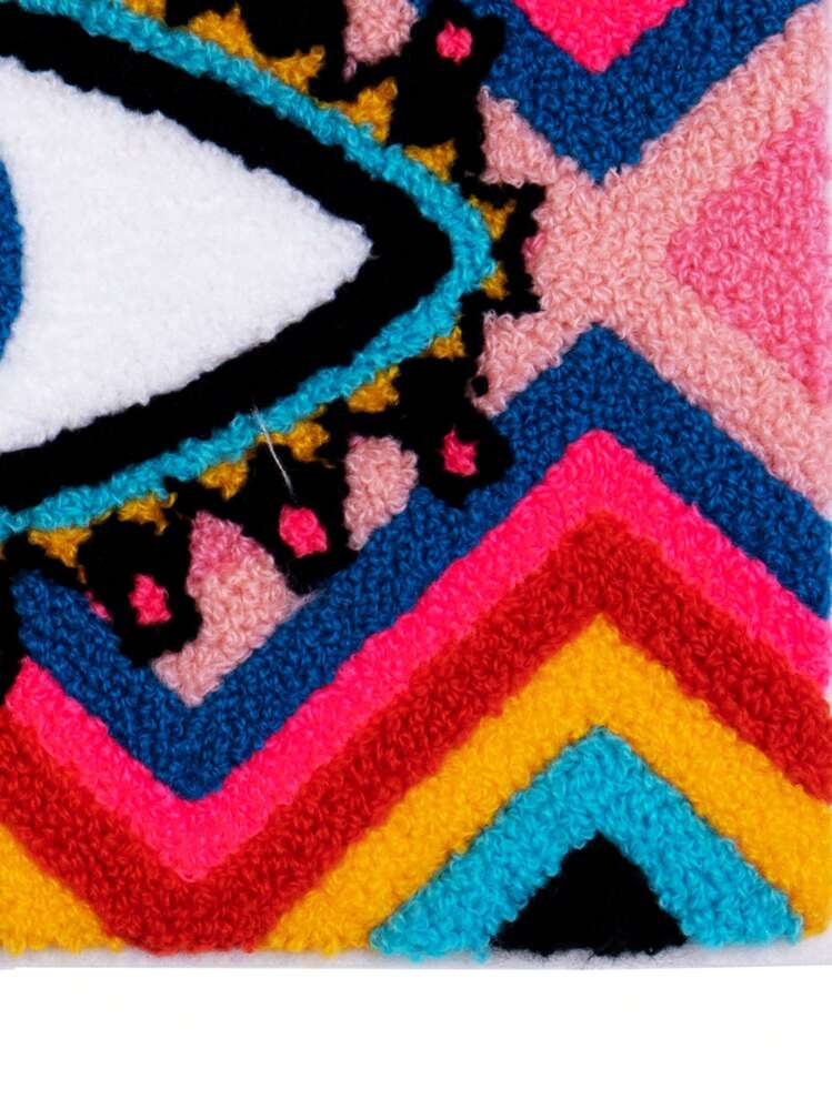 1 件彩色矩形条纹雪尼尔魔鬼之眼熨烫补丁个性化 DIY 服装配饰刺绣缝纫熨烫补丁贴花徽章服装装饰补丁适用于衣服、鞋子、包包 - 彩色 - 查看 7