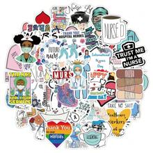 50 stuks verpleegstersstickers grappige verpleegstersstickers stickers voor verpleegkundige geschenken esthetische verpleegstersdag vinyl waterdichte stickers esthetische laptopstickerpakket skateboardstickers waterflesstickers notebookstickers