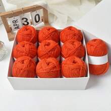 24/12/6/1 件 50g 套装彩色纱球，手工 DIY 针织，粘贴绘画，涤纶纱，手工编织钩包，帽子，围巾线，8/4 股储物篮，手工编织中粗纱适用于各种针织产品，适用于彩色艺术和 DIY 工艺品 - 彩色 - 查看 17