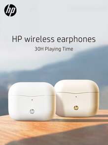 HP 无线蓝牙耳机，5.3 自动配对，长达 30 小时播放时间，带麦克风，兼容 iPhone 和安卓系统，适用于游戏、音乐等多种用途，是节日和圣诞节的理想礼物，也是秋冬季的必备单品，支持 USB Type-C 充电。 - 白色 - 查看 4