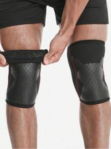 AOLIKES 1 Pair 7mm Neoprene Compression Knee Sleeves, Non-Slip Silicone Knee Support For Weightlifting, Squats, Fitness, Strength Training Gym Accessories Knee Support Sports Knee Pads Gym Knee Pads - Multicolor - View 4