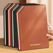 New Arrival Premium Loose-Leaf Notebook, Creative Flip-Over Thick Hardcover Minimalist Notebook, Student Note-Taking Practice Book, Office Meeting Notepad