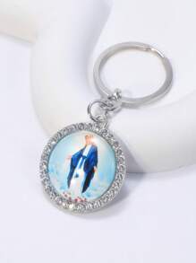 1pc Vintage Personalized Metal Jesus Christ Catholic Religious Figures & Gemstone Creative Gift Keychain - Alloy Jewelry Pendant - View 14