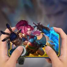 Silver Electroplated CD Texture Anti-Slip Mechanical Game Assist Button Joystick For Mobile Games, Wired Physical Mechanical Button Clip, No Battery Required