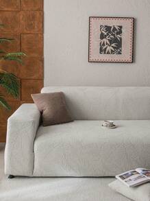 1 PIEZA Funda elástica de jacquard para sofá, funda de sofá de estilo moderno antideslizante, adecuada para sofás en forma de L y sofás de 1/2/3/4 plazas, universal para todas las temporadas, fácil de instalar y quitar - Gris Claro - Ver 6