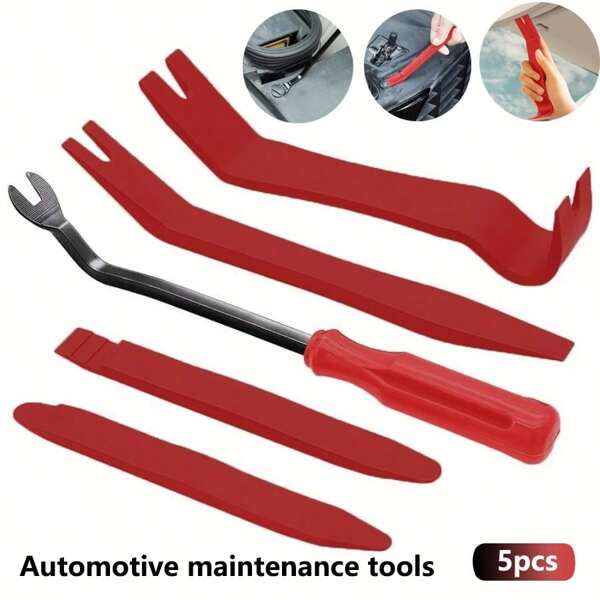 5 piezas Kit de desmontaje del interior del coche de nailon: sin arañazos, herramientas para mejorar fácilmente el interior del coche y mejoras DIY, herramientas para hombres