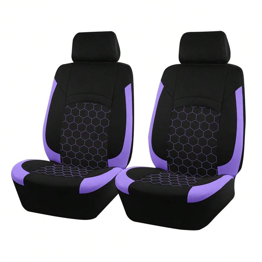 Car Seat Covers 2 Front Seats Pack Airbag Compatible Universal Seat Cushions Car Accessories New Football Quilted Design For Women - 均碼 - 查看 1