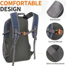 40L Hiking Backpack Lightweight Daypack Waterproof Travel Camping Backpack for Men Women Sport Packable - A5-azul real - Ver 4