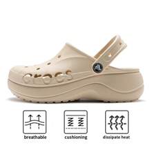 Crocs Beiya Cloud Clog Beiya Cloud Hole Shoes Women's Shoes Thick-Soled Sandals Outdoor Beach Shoes Slippers 208186-11S - Winter White - View 1