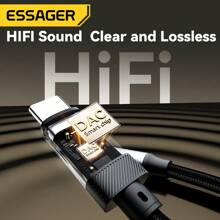 ESSAGER Cavo audio adattatore da Type C a 3,5 mm per telefono cellulare e auricolari