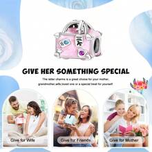 1pc Y2K Style Beaded Pink Handbag, Heart Decor, Suitable For DIY Bracelet, Necklace, Fashion Accessories, Suitable For Parties, Weddings, Festivals, Daily Wear, Valentine's Day, Beautiful Gift For Girls Or Classmates - Pink - View 8