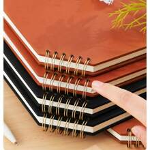 New Arrival Premium Loose-Leaf Notebook, Creative Flip-Over Thick Hardcover Minimalist Notebook, Student Note-Taking Practice Book, Office Meeting Notepad