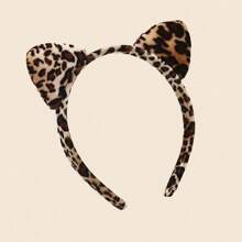 Cute Kawaii Sweet Leopard Print Cat Ear Hair Hoop