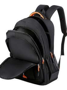 Outdoor Three-Dimensional Embroidery Men'S Backpack, Can Hold 15.6In Computer Bag, Lightweight Multi-Functional School Bag, Large Capacity Travel Bag, Commuting Convenient Day Bag, Multi-Functional Bag, Suitable For Students, Camping, Hiking, Business Trips, Travel Holidays, Daily Commute, Outdoor Sports, Holiday Gifts, Birthday Gifts