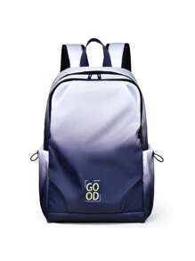 Ombre Backpack For Men, Fashion Laptop Bag, Waterproof, Large Capacity, Casual For College/University Student, Commuting