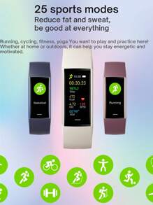 EFFEOKKI EFFEOKKI 1.1" AMOLED Fitness Tracker Smart Watch For Man Women Smart Bracelet Sport Band Waterproof Pedometer Heart Rate/Blood Pressure/Blood Oxygen Monitor Smartwatch