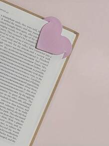 1/3/15个装创意心形仿皮书签，多种颜色可选，艺术风格，学生理想之选，艺术灵感阅读礼物，文学爱好者必备，双面夹，可用作日记本和书页分隔符，学习用品，返校必备 - 彩色 - 查看 4