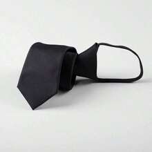 1 件男士纯色哑光领带，48 厘米 X 6 厘米，免打结拉链开合，商务/正装，专业百搭领带，适合办公室男士领带 - 彩色 - 查看 14