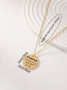 1 pieza Collar con colgante minimalista con la letra MAMA/MOM como regalo del Día de la Madre, collar MAMA Oso como presente para la mamá