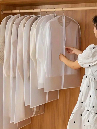10 / 5 / 1 Stück durchsichtige Reißverschluss Staubabdeckung, Schrank Organizer, Aufbewahrung, Kleidungsaufbewahrung, Kleiderbügel Staubabdeckung, waschbar für den Haushalt, Mantel- und Anzug Aufbewahrungstasche, Kleidung Staubabdeckung, saisonale Kleidungsaufbewahrung