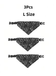 1/3Pcs Adjustable Triangular Bandage For Pet Dog Cat Washable Scarf Bandana Collar Bibs Cat Neck Decor Birthday Party Dress Up