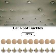 50 pièces Kit de boutons de réparation de pavillon de toit automobile, rivets pression universels pour fixation du toit de voiture, avec outil d'installation, convient à toutes les voitures - Multicolore - Voir 22