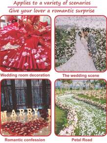 1000/400 Stück Seidenrosen Blütenblätter für Dekorationen, geeignet für Hochzeiten, Partys, Heimdekoration, Streuung von Blütenblättern für romantische Anlässe, Hochzeitszeremonien, Heiratsanträge, Jahrestage