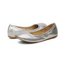 Women's Slip On Round Toe Ballet Flats Pumps Shoes - Silver - View 5