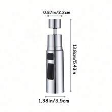 (1pc) High-Quality 3-Way Adjustable Anti-Splash Kitchen Faucet: Sturdy Construction, Easy Operation, Ideal For Precise Watering And Cleaning! Home Bathroom Decor, Autumn Decor, Back To School Season - Multicolor - View 7