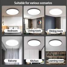 Đèn LED âm trần 220V, có thể điều chỉnh độ sáng, điều khiển từ xa hồng ngoại, kích thước lớn, thiết kế tối giản hiện đại, thích hợp cho phòng ngủ, nhà bếp, phòng khách, phòng ăn, cầu thang, tủ quần áo, gác mái, hành lang, lối vào, phòng thay đồ, nhà gỗ, cửa hàng, quán cà phê, nhà hàng, biệt thự, quán bar. - Đèn trần tròn - Xem 6