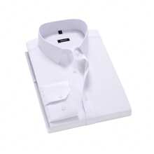 Rand paul Men's Long Sleeve Dress Shirt Good Quality Slim Fit Microelasticity - 白色 - 查看 1